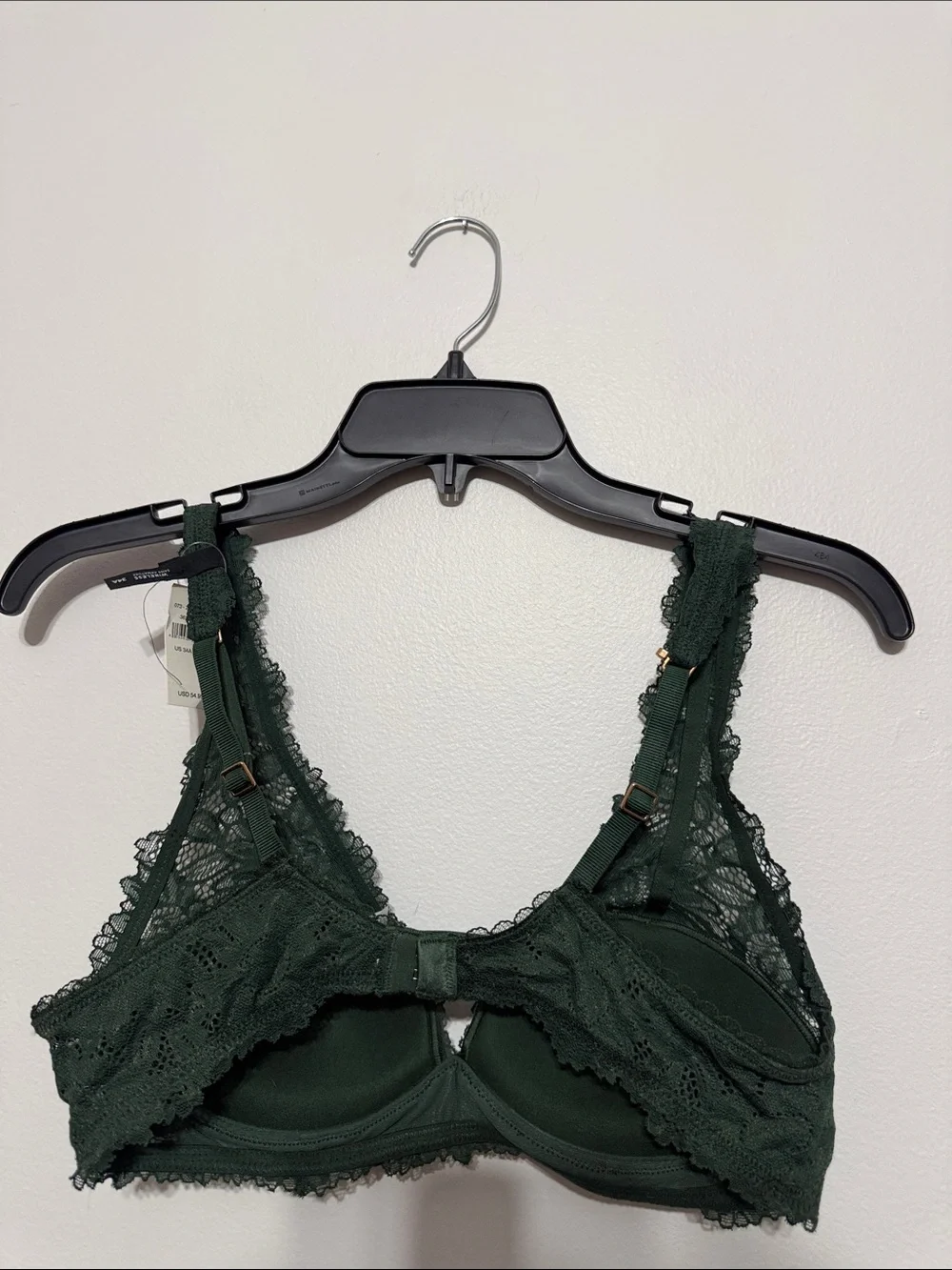 Aerie Green Laced Bra wireless sans armature